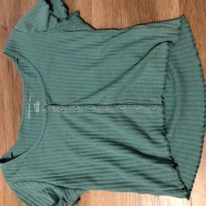 American eagle green blue shirt